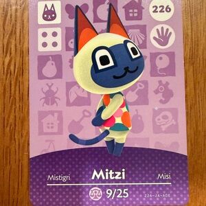 Mitzi - Animal Crossing amiibo Card